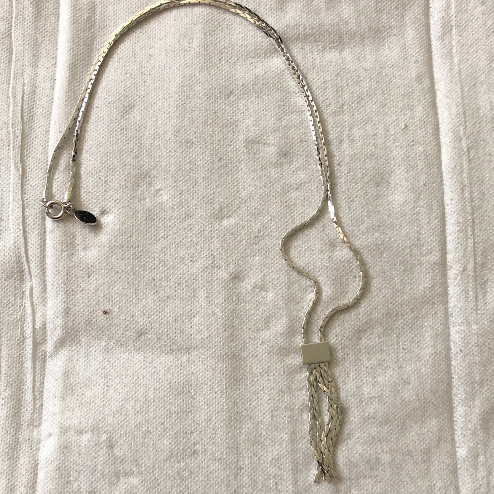 Vintage Avon Silver Tassel Necklace